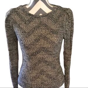 Frenchi XS Loose Knit Sweater Grey and Black
